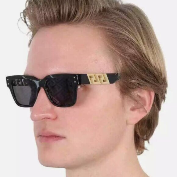 Versace Other - VERSACE Sunglasses Monogram Logo Lens VE4421 La Greca Logo Arms Black